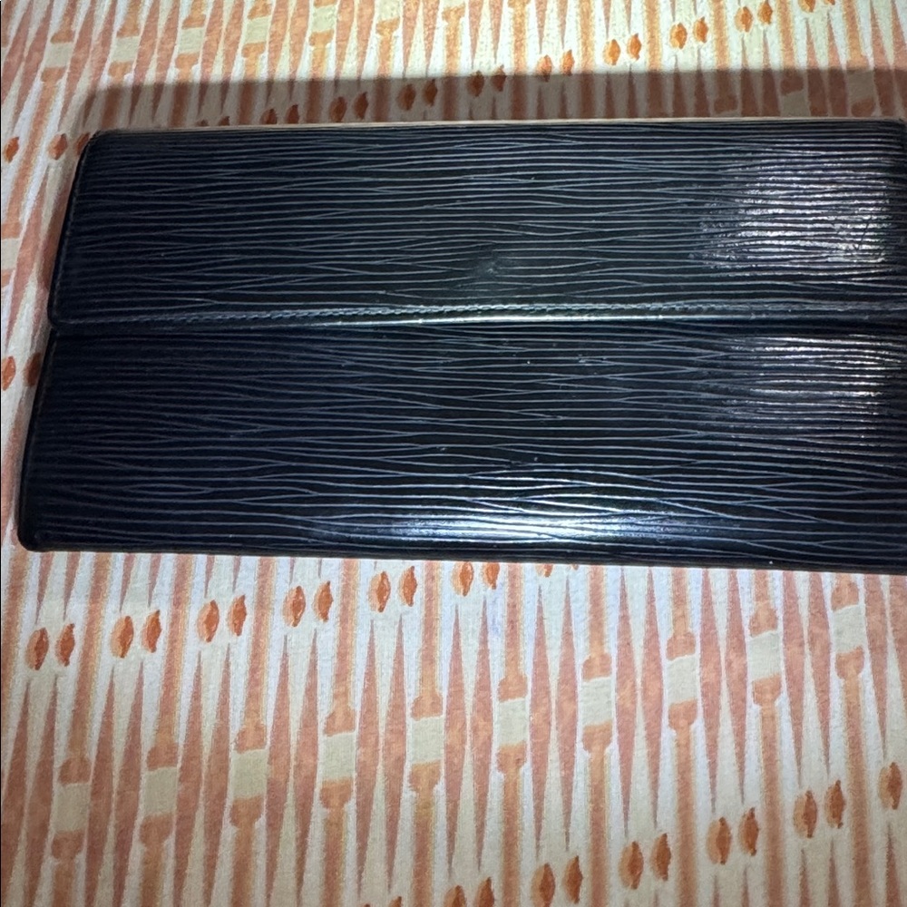 Louis Vuitton Black Textured Wallet